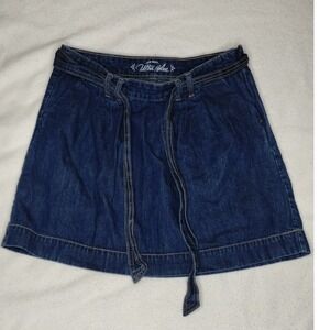 Old Navy‎ Denim Skirt Ultra Blue Tie Waist Casual Mini Skirt Size 6